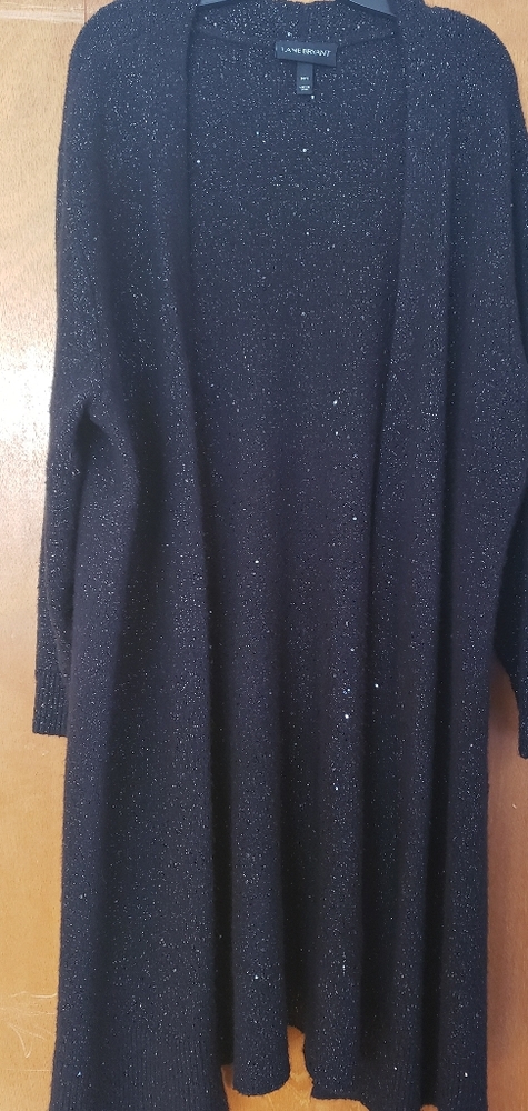 Open cardigan sweater